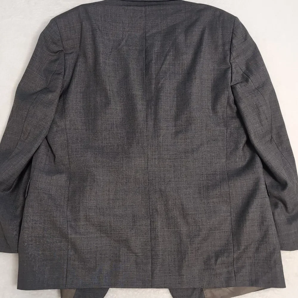Daniel Cremieux Loro Piana 100% Wool Sport Coat Mens 46R Blazer 2 Button‎ Gray